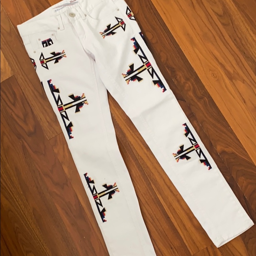 White Skinny Jeans Solid Color Denim